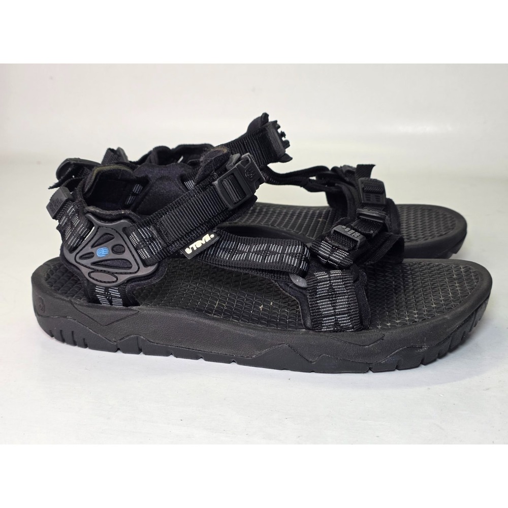 Teva Men's Sandals Size 9 EU 42 Black Strappy Open Toe Universal‎ Hiking Shoes